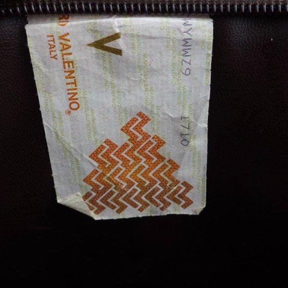 Vintage VALENTINO Purse Brown‎ PVC Clutch Logo Italian MARIO VALENTINO Italy 90s - Picture 15 of 16